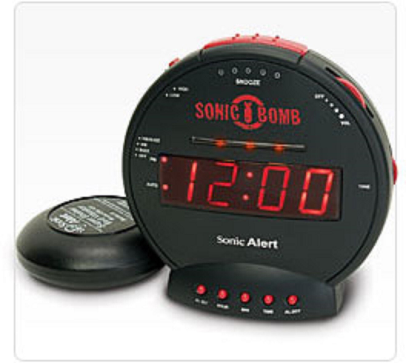 NEW Sonic Alert Sonic Bomb w/ Bed Super Shaker SBB500SS Alar