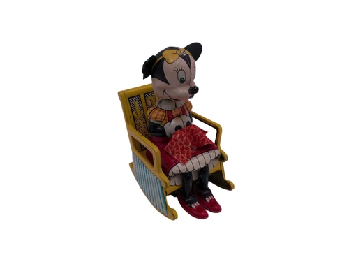 Disney Marx Line Mar Mechanical Minnie Mouse Knitting Tin Wind Up Toy
