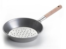 x Caldarrostiera Padella Forata Per Cuocere Castagne Caldarroste Manico Legno