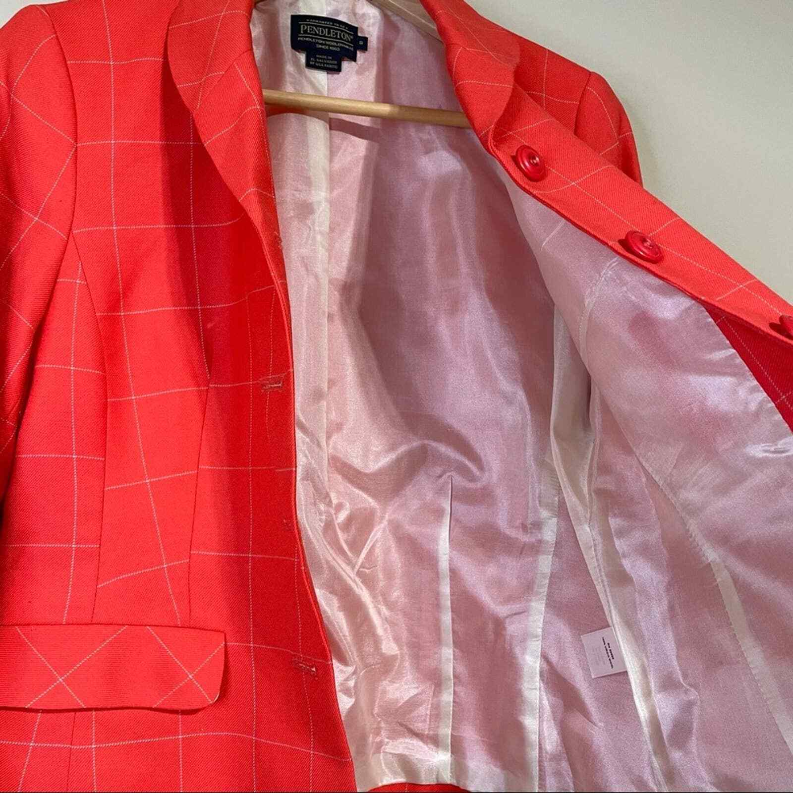 Pendleton Orange/Peach Blazer - image 6