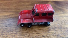 Vintage Matchbox Lesney No. 35 Snow-Trac Red W/ Green Windshield Missing Tracks