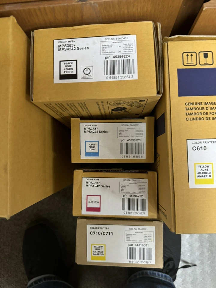 Cartuchos de tinta de impresora Oki MPS3537MC tambores y correa Foto 2 de 3