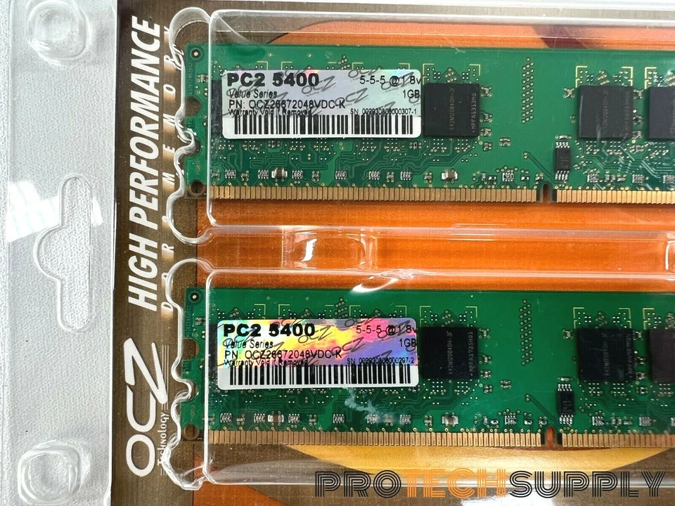 OCZ Technology OCZ26672048VDC-K PC25400 DDR2 Memory 2 x 1Gb With WARRANTY - Image 2 of 4
