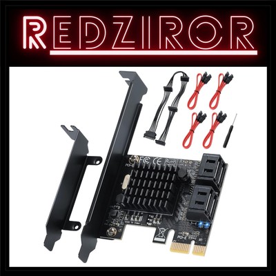 PCI-E X1 to SATA III Controller Card with Marvell Chipset   Easy Installation
