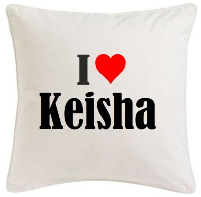KISSENBEZUG I LOVE KEISHA 40CMX40CM AUS MIKROFASER