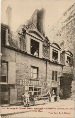 Old postcard Paris 6th - Auberge du Cheval Blanc (65371)