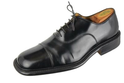 Worn 1x REGAIN Sz. 9.5 UK 10.5 US Captoe Oxford Dress Shoes Black Leather Men's