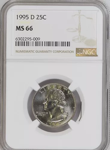 1995-D 25C Washington Quarter Dollar NGC  MS66   6302295-009