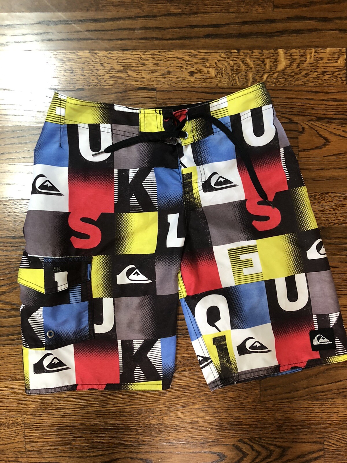 Vintage Quicksilver Surfer Shorts Swim Trunks 29 Wais… Gem