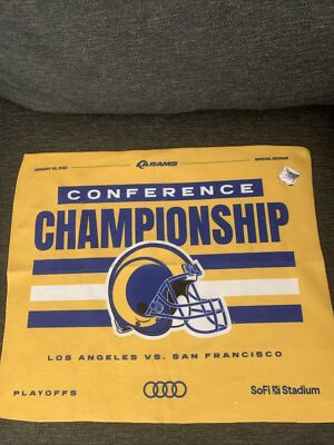 Los Angeles Rams Rally Towel San Francisco 49ers January 30 2022 Sofi Stadium