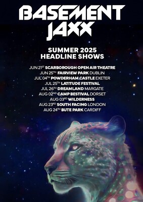 Basement Jaxx UK Tour 2025 A3 A4 Print Poster Wall Art Album Unframed