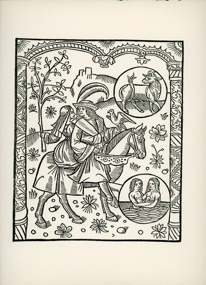 Gravure sur bois : Signes du Zodiaque. TAUREAU, GEMEAUX. Club du Livre - Photo 1/1