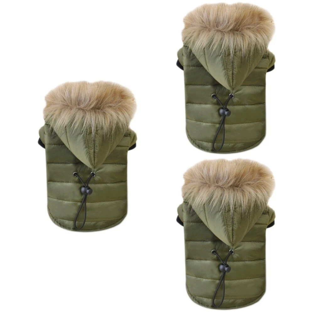 VETEMENTS 3 pezzi animale domestico invernale piumino cappotto caldo cane abbigliamento due piedi felpe con cappuccio