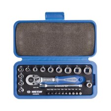 COFFRET CLIQUET + DOUILLES 6 PANS ET EMBOUTS 1/4 - KING TONY