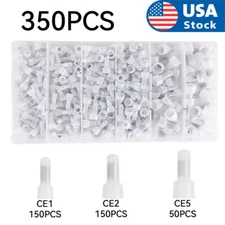 350Pcs Closed End Crimp Cap Copper Core Nylon Wire Connectors 22-10AWG Terminals