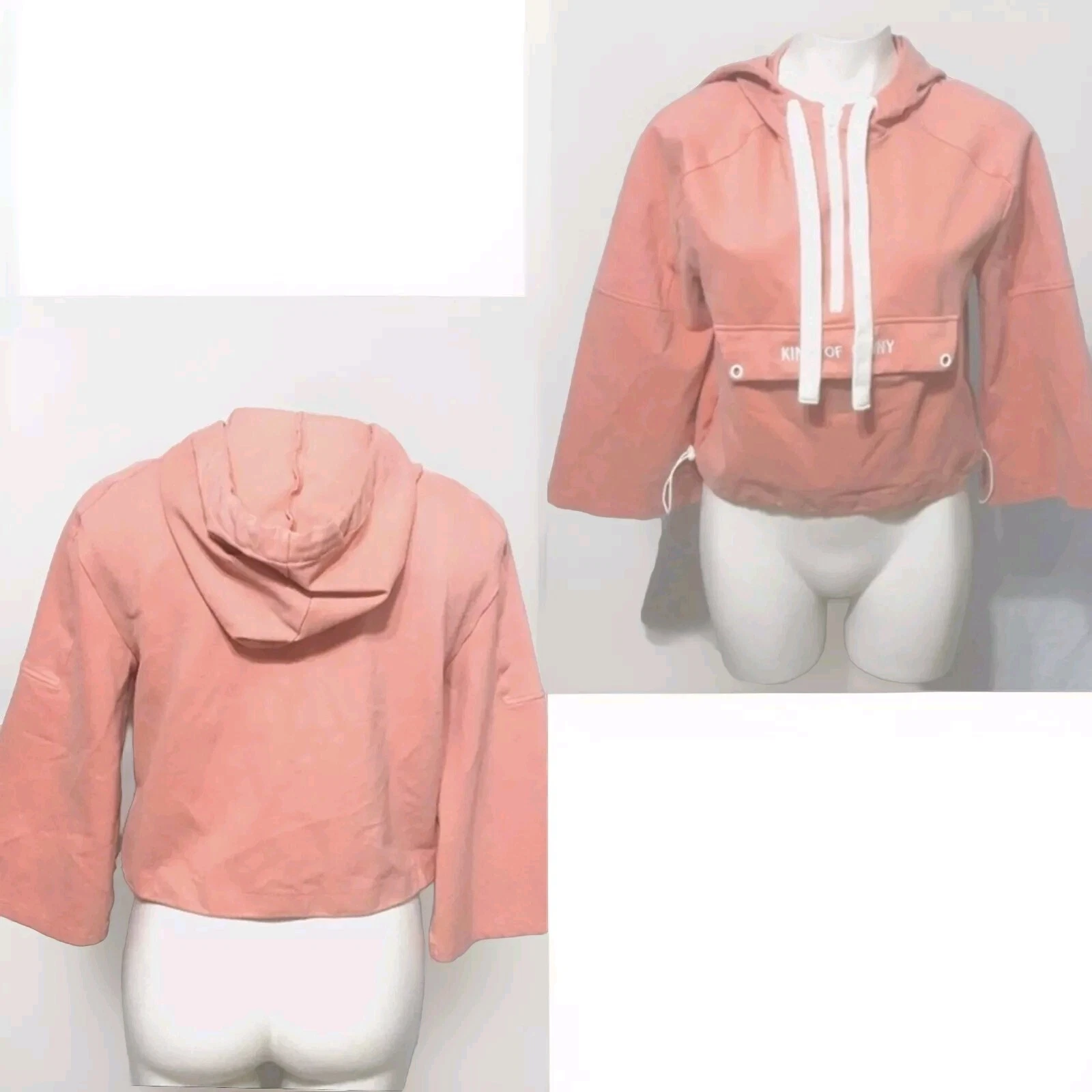 New Cicishop Women's Pullover Boxy Cropped Sweater with Hoodie XS