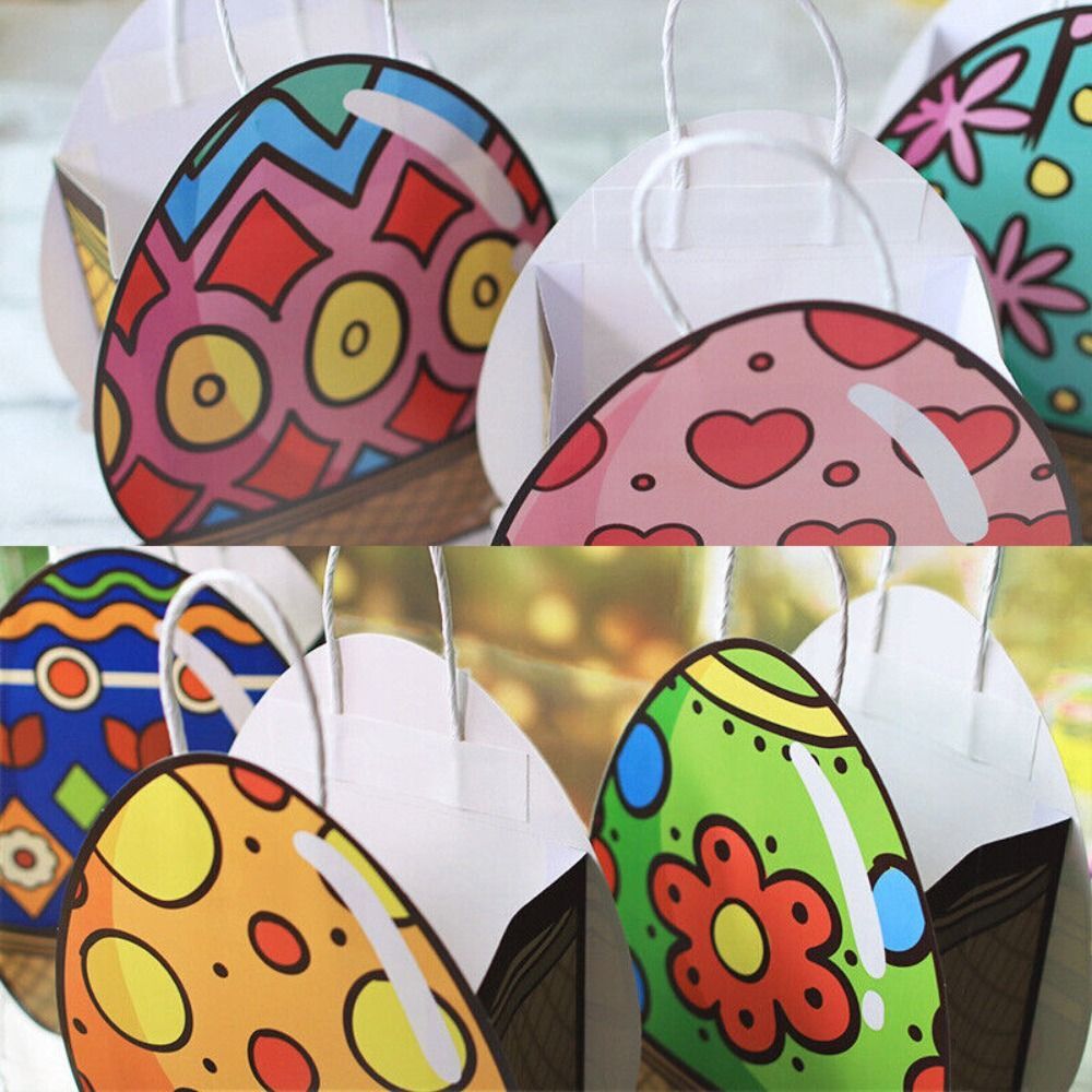 Chick Rabbit Eggs Happy Easter Party Paper Handbag Easter Gift Bags eBay