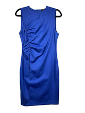 J. Crew Bodycon Dress Womens Size 8 Ruched Stretch Ponte Sliming Office Career