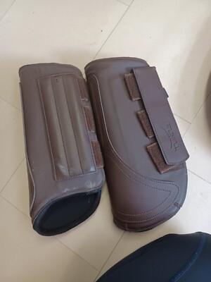 Extra Large Brown Cross Country Eventing Brushing Boots Tekna