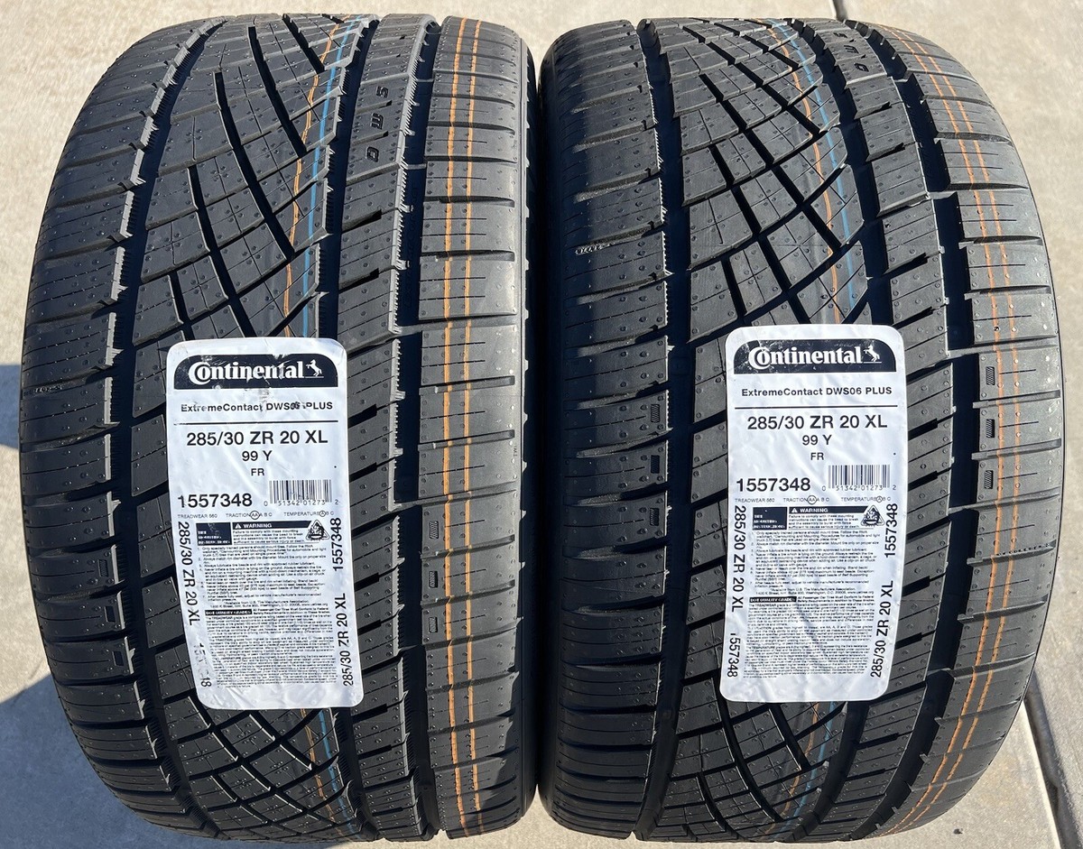 TWO BRAND NEW Continental ExtremeContact DWS06+ 285/30ZR20 99Y DWS