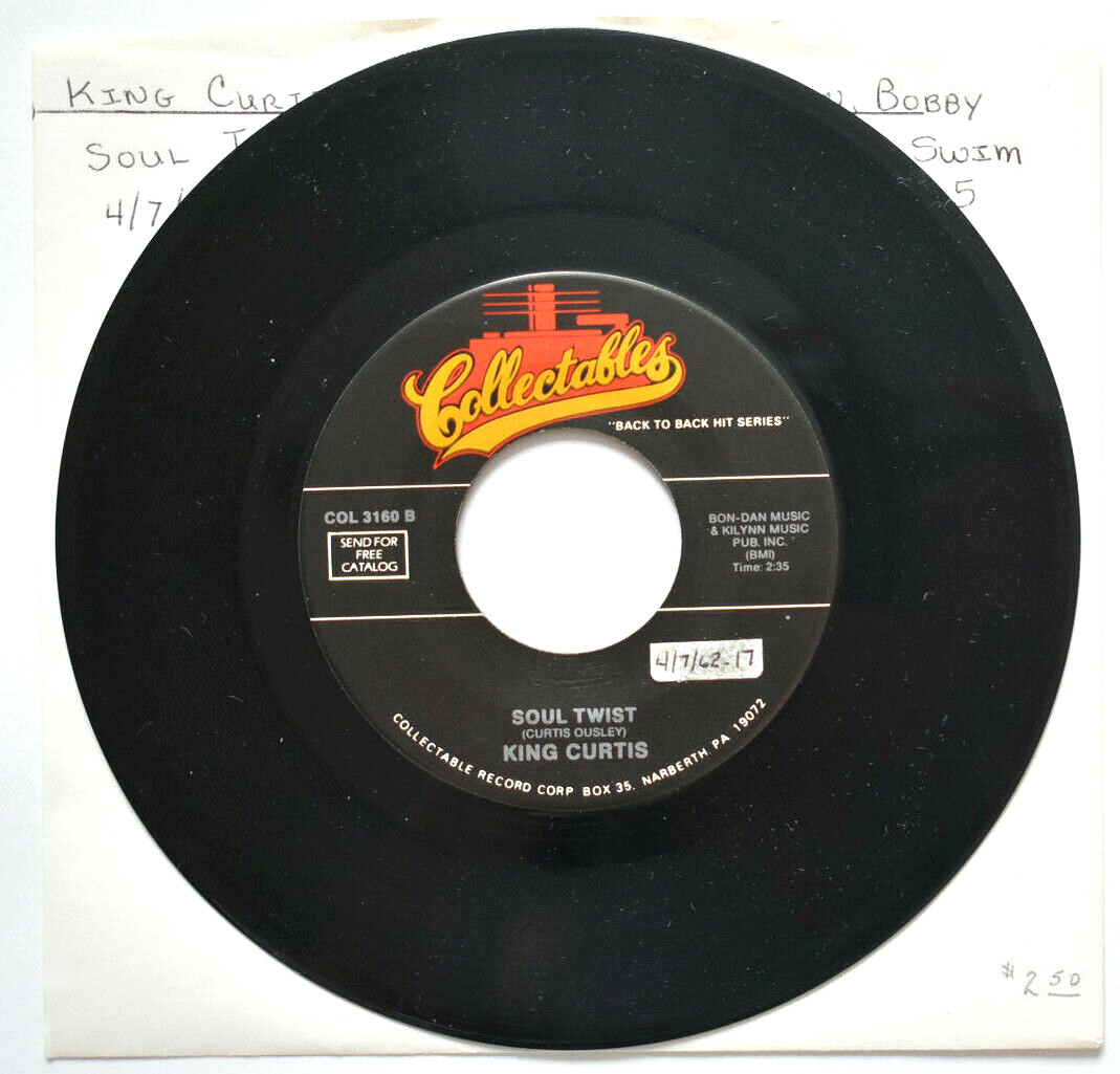 BOBBY FREEMAN CMON AND SWIM, KING CURTIS SOUL TWIST 45 SINGLE VINYL RECORD 3160-