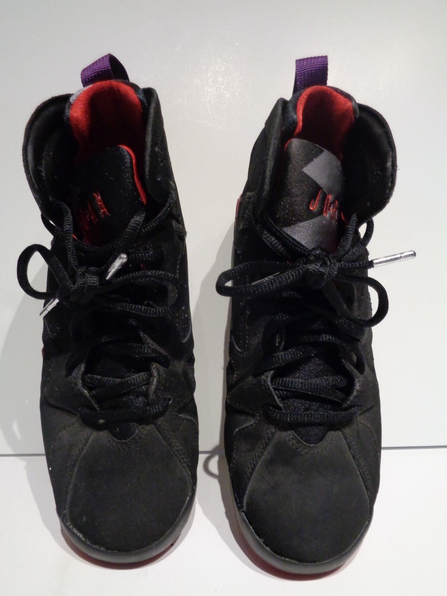 Nike Air Jordan 7 Raptor retro 5.5Y 2012 black red charcoal