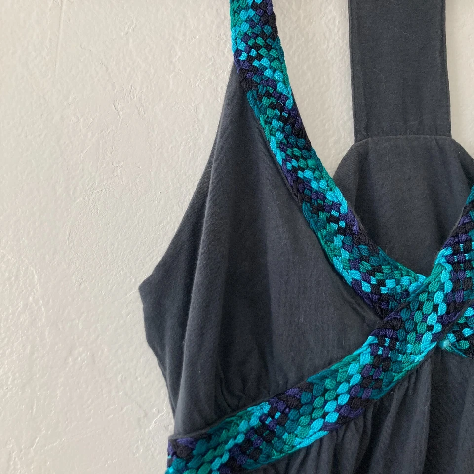 Camiseta sin mangas Element Y2K Babydoll bordada mediana azul marino Elena Gilbert para mujer Foto 3 de 4