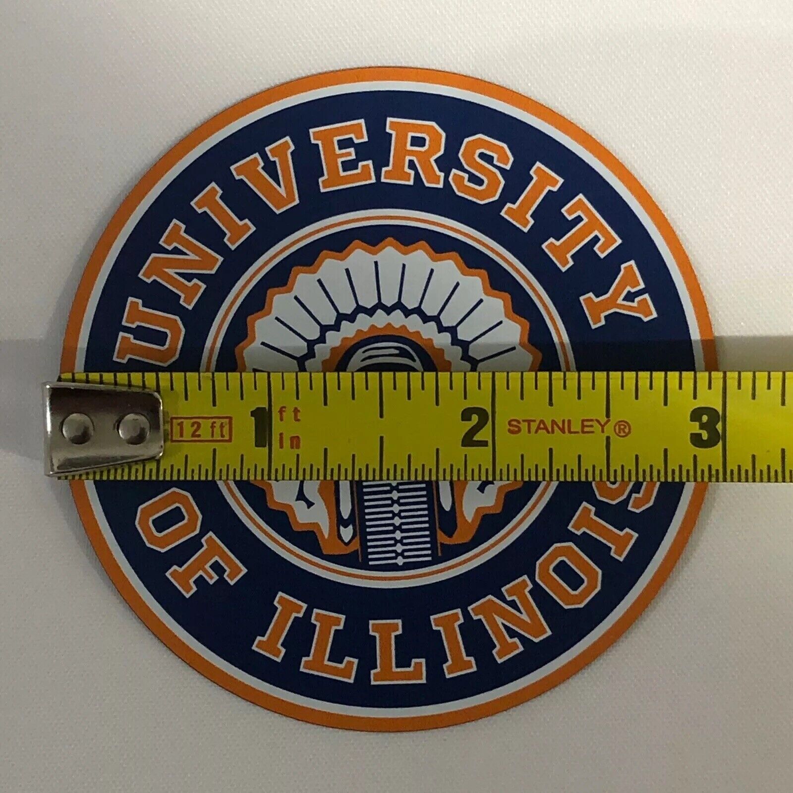 Fighting Illini Chief Illiniwek University of Illinois Vinyl Sticker 3 x 3