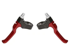 AltaLine 4 Finger Alloy 408 Bike Bicycle Brake Lever Set Black/Red.
