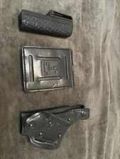 Safari land Holster And Mag Pouch Leather Basket weave