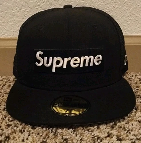 Chapeau maille logo Supreme Box 100% authentique