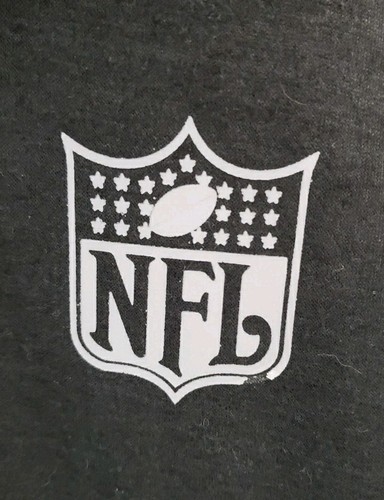 NWT NFL Logo Mens Pullover Hoodie Size M In Black & Silver Reflective READ - Picture 2 of 8