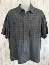 Men’s BlackTip Grand Slam Shirt Black Fishing Style Size XL