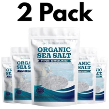 Celtic Sea Salt Fine Ground Mineral Rich 8oz Resealable Bag 2Pack Free Shipping
