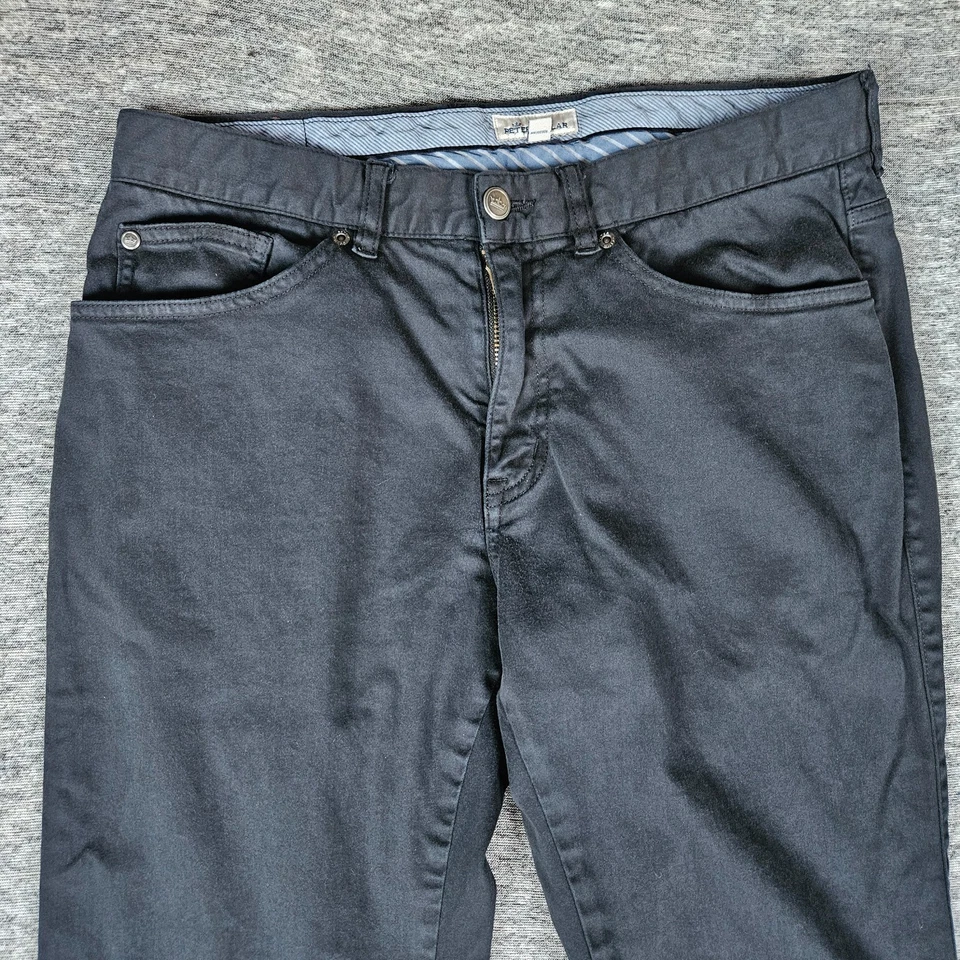 Pantalones de golf chinos modales Peter Millar Crown Ultimate satén 5 bolsillos negros 32 Foto 4 de 4