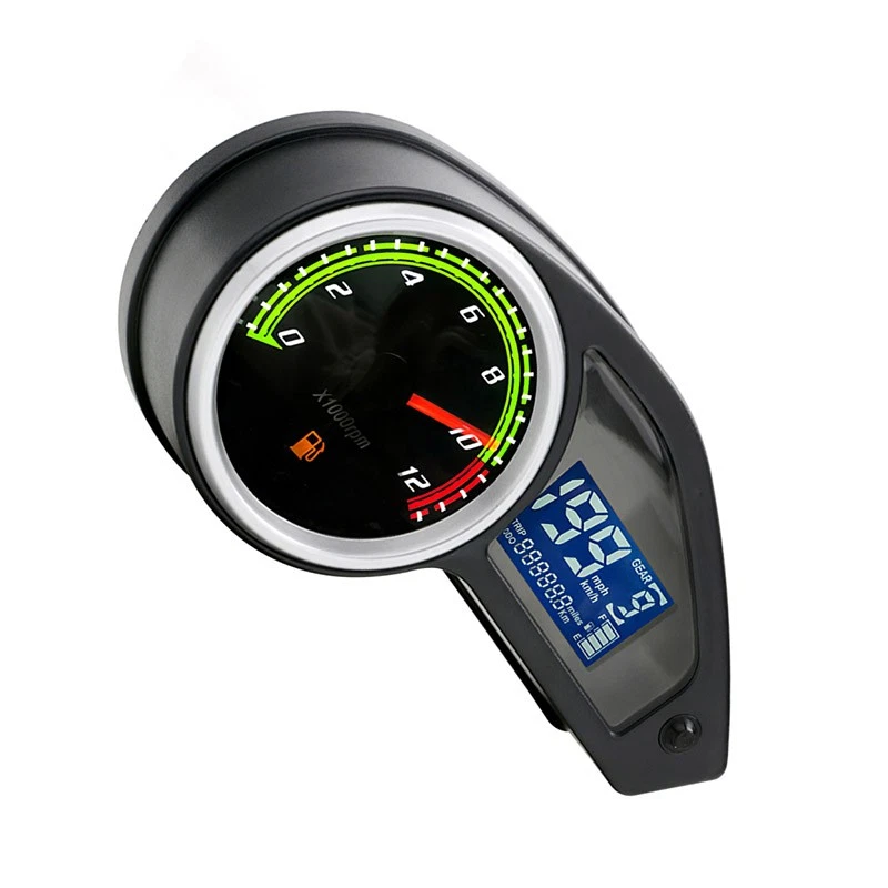 Waterproof Digital Speedometer Tachometer Fuel Gauge Odometer For Motorcycles - Image 2 of 4