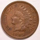 1905 Indian Head Penny Cent Extremely Fine (XF)