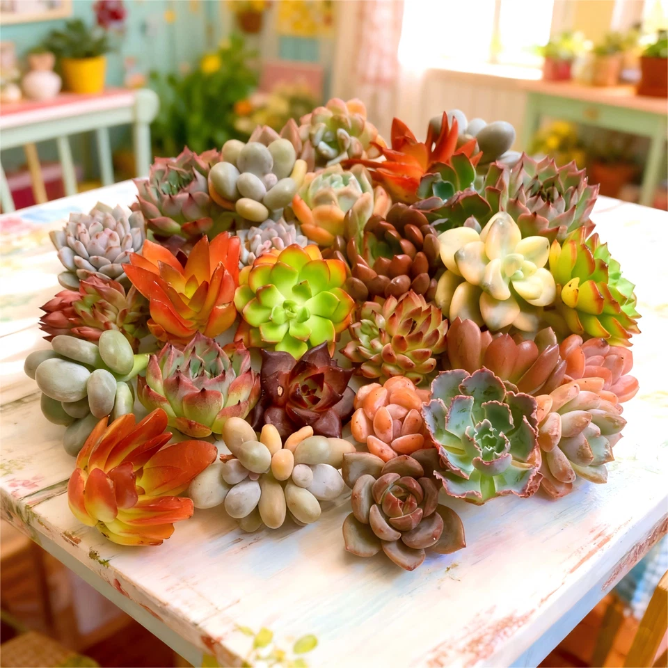 Суккуленты живые растения-Echeveria резки комбо-12шт - Изображение 2 из 4