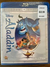 Disney Aladdin Blu-ray DVD Diamond Edition 2015 Robin Williams Genie