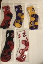 Novelty Sports Crew Socks 23 Lot of 5 Unisex Youth OSFM