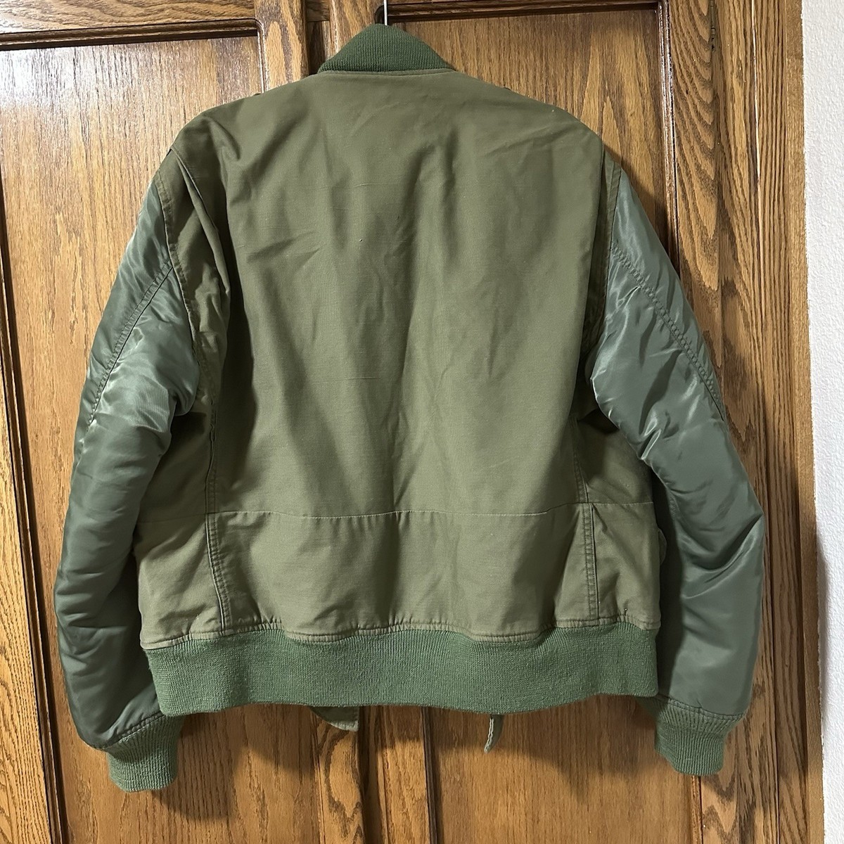 Rebuild By Needles Men's MA-1/M65 Bomber Jacket Green Sz L Made In