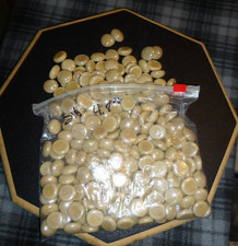 2 lb 4.8oz Ivory / Cream Opaque Glass Mosaic Gems Craft Stones