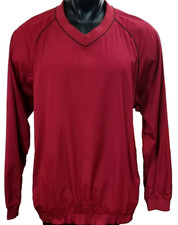 FJ FootJoy Performance Long Sleeve V-Neck Pullover Golf Wind Jacket Sz L Note