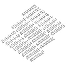 25Pcs Compression Spring 9mm OD 0.8mm Wire 45mm Length Silver Tone