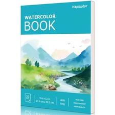 Watercolor Paper Pad, 9"x12" Water Color Paper, 140lb/300gsm Artist Painting ...