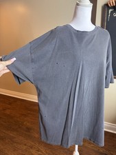 Fashion Nova Tear You Down Distressed Tunic Tee Black S/M