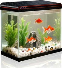 5 Gallon Fish Tank Glass Aquarium Starter Kits Self-Cleaning Water Pump
