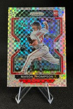 2022 Panini Prizm Mason Thompson RC Power Plaid Prizm /75 - Washington Nationals