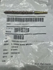 Original Military SA 80 Weapon Rifle Brush Brass Bore Brush NATO NOS