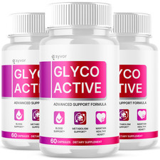  3 Pack Glyco Active Advanced Blood Health Max Support GlycoActive 180 Capsules